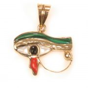 18k gold Eye of Horus with precious stones