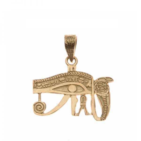 18K Gold Eye of Horus Pendant – Egyptian Gold Jewelry