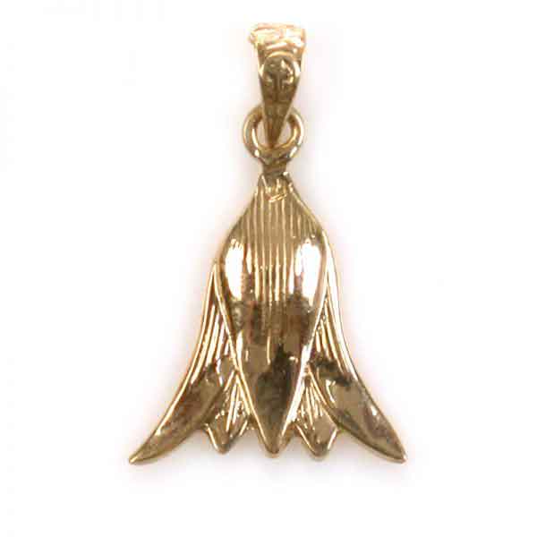 Ancient Egyptian Lotus Flower Pendant 18K gold