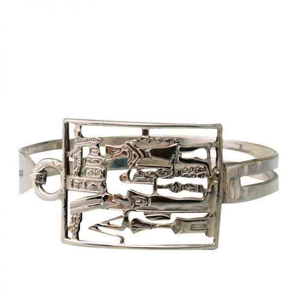 Ancient Pharaohs Silver Bracelet