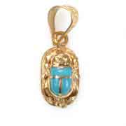 Egyptian Jewelry 18K Gold Scarab with precious stones Egyptian Jewelry 18K Gold Scarab with precious stones