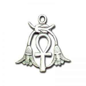 Key of Life (Ankh) with two Lotus Flowers