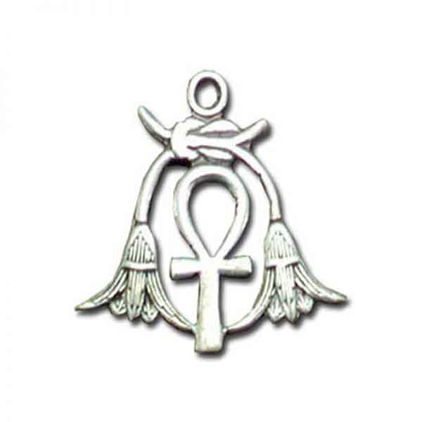 Key of Life (Ankh) with two Lotus Flowers