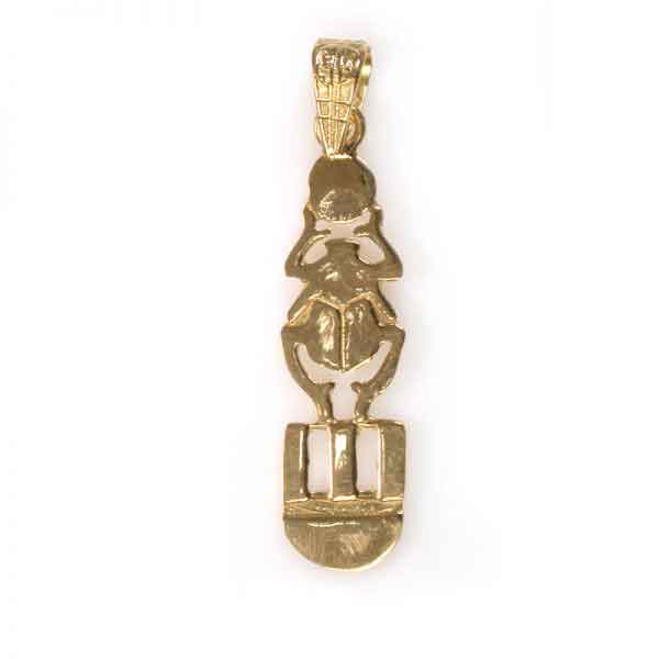 Name of king tut 18k gold pendant