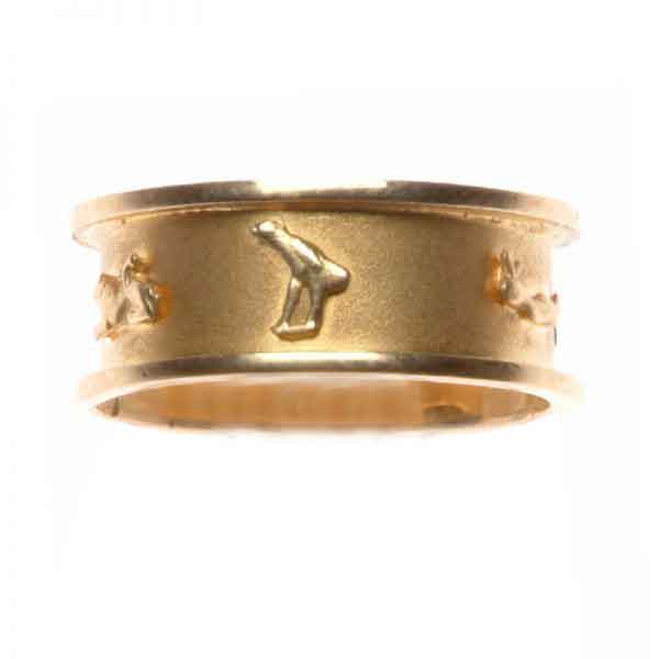 Wedding Band Cartouche 18K Gold