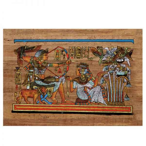 Archery at the Palace papyrus painting