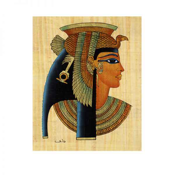 Cleopatra papyrus painting