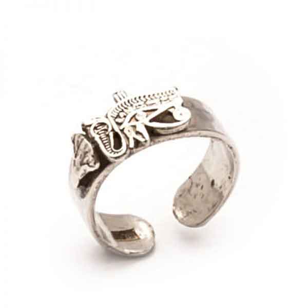 Eye of Horus sterling silver ring