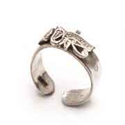 Eye of Horus sterling silver ring