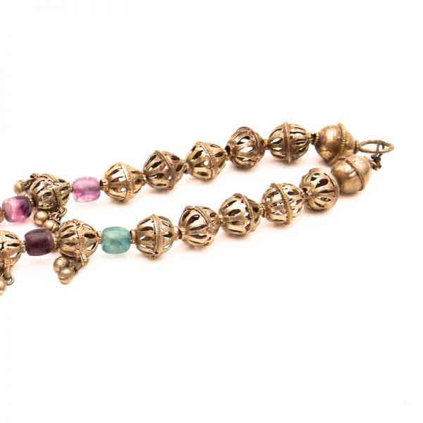 Fluorite Bedouin necklace antique vintage jewelry