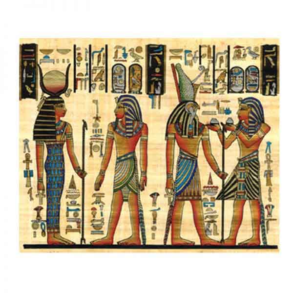 King And The Gods papyrus painting
