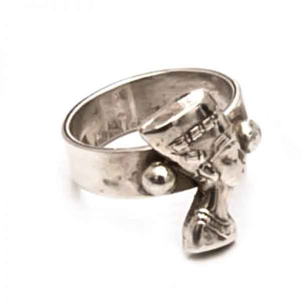 Nefertiti Egyptian silver ring