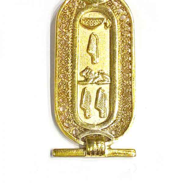 Filigree 18K gold Egyptian Cartouche Jewelry