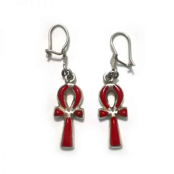 Key Of Life sterling silver Earring