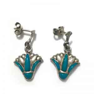 Lotus Flower sterling silver Earring