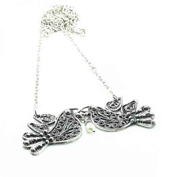 Lovebirds statement necklace