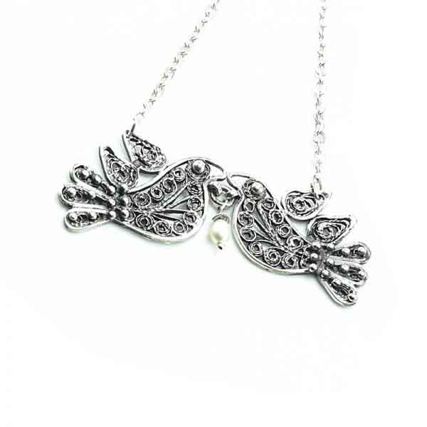 Lovebirds statement necklace