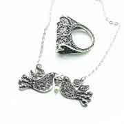 Lovebirds statement necklace