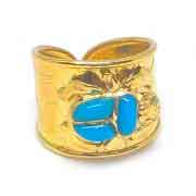 18K gold Scarab ring with stone 18K gold Scarab ring with stone