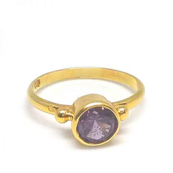 Alexandrite stone 18k gold ring jewelry
