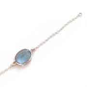Aquamarine silver bracelet