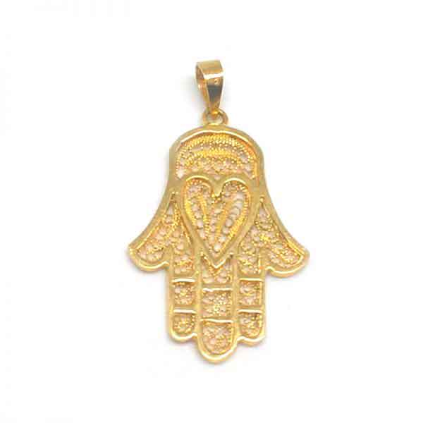 My heart in your hand 18K gold pendant
