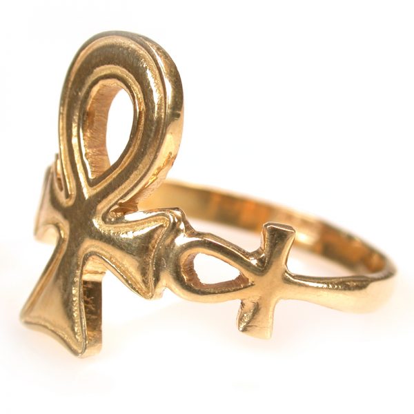 Key of life – 18K gold Ankh ring jewelry