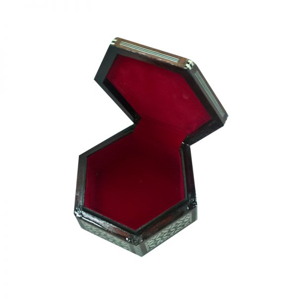 Medium Mother Of Pearl Hexagon Jewelry Box