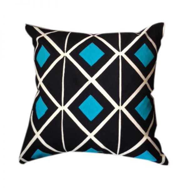 A contemporary Nubian Pattern handmade Egyptian cushion cover