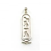 Carved Sterling Silver Egyptian cartouche Carved Sterling Silver Egyptian cartouche