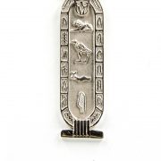 Lotus Sterling Silver Cartouche