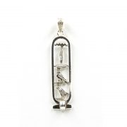 One Sided Sterling Silver Cartouche Jewelry One Sided Sterling Silver Cartouche Jewelry