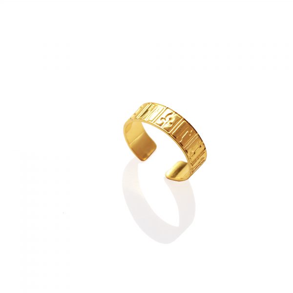 Ankh (hieroglyphs) (18k gold plated finish)