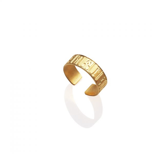 Ankh (hieroglyphs) (18k gold plated finish)