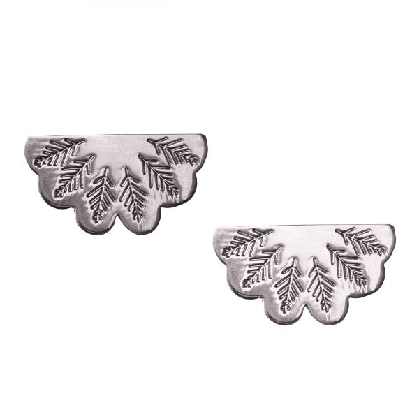 Egyptian fan earrings platinum Plated