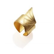 Horus wing ring (matt 18k gold plated finish)_ Horus wing ring (matt 18k gold plated finish)_