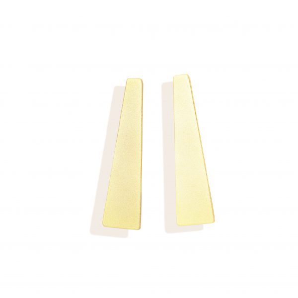 Obelisk earrings (18k gold plated finish)