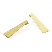 Obelisk earrings (18k gold plated finish)