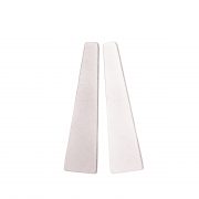 Obelisk earrings (platinum plated finish)