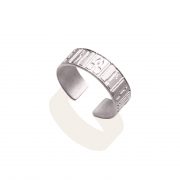 hieroghlyphs ring platinum Plated