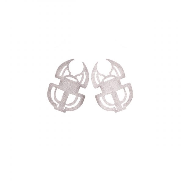 scarab earrings matte platinum plated